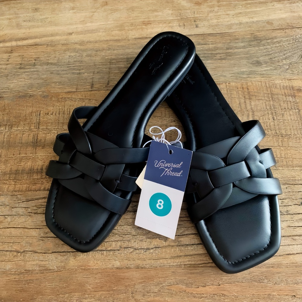 Universal Thread Black Woven Sandals